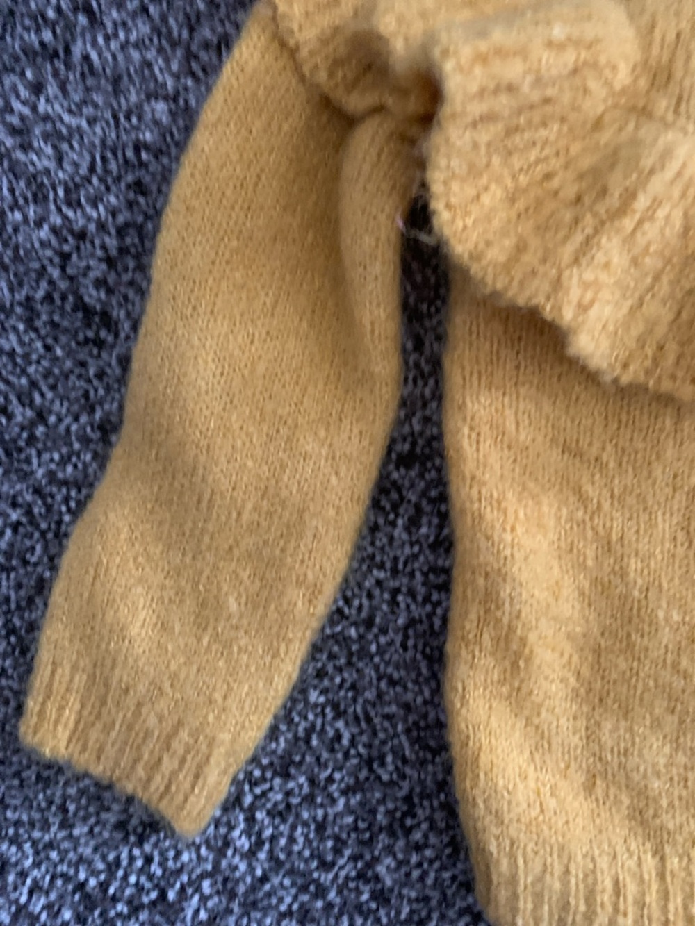 Laura Ashley Mustard Ruffle-Front Knit Cardigan - Picture 5 of 5